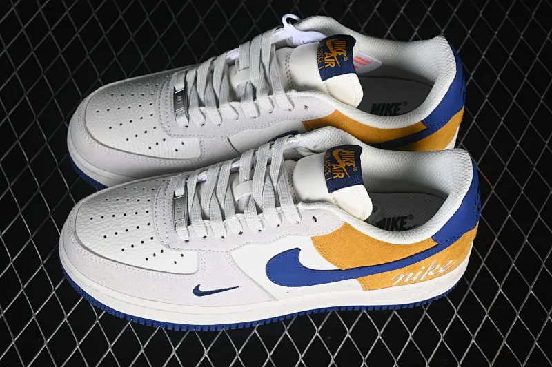 All categories Nk Air Force 1 Air Force series Nk Air Force 1 Low Air Force low-top Nike Air Force 1'07 Low White, gray, brown and blue stitching Air Force 1 low-top casual sneakers HF2794-100